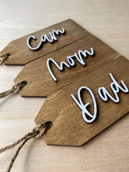 Personalized Wooden Stocking Name Tag