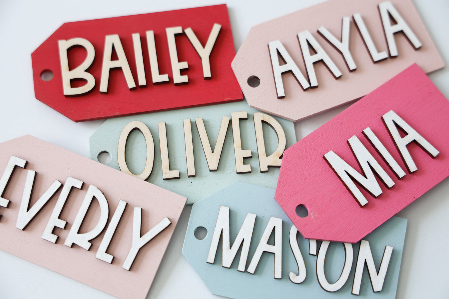 Valentine's Day Name Tags / Wooden Heart Name Tags / Wooden Name Labels / Wooden Gift Labels / Valentine Gifts